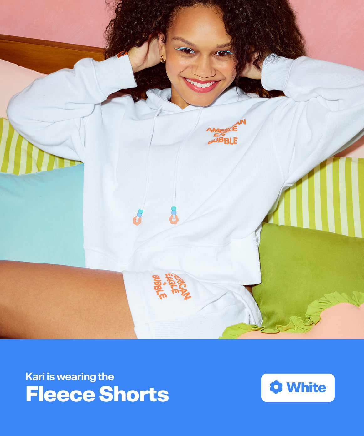 AE x Bubble Fleece Short - White