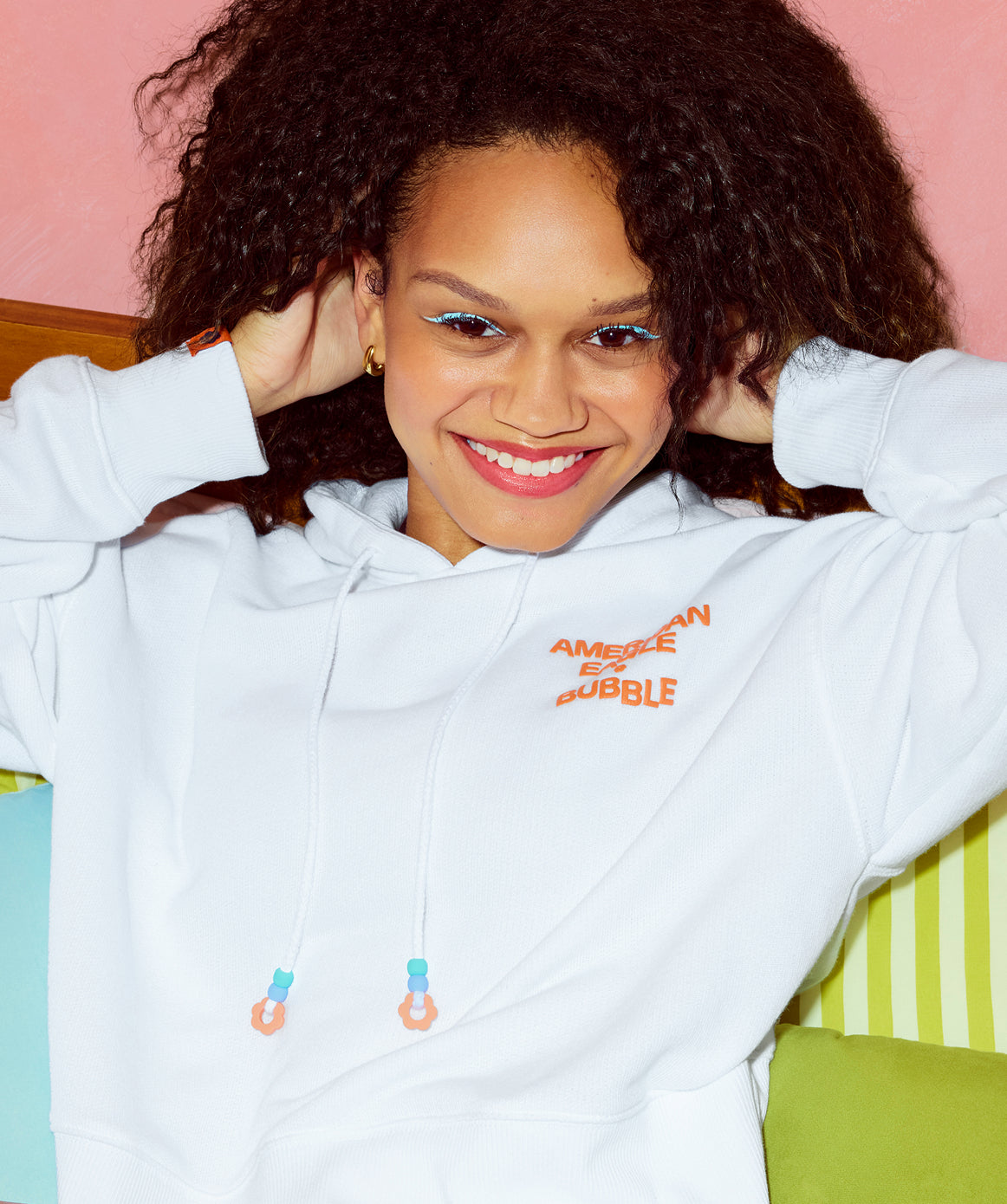 AE x Bubble Fleece Hoodie - White