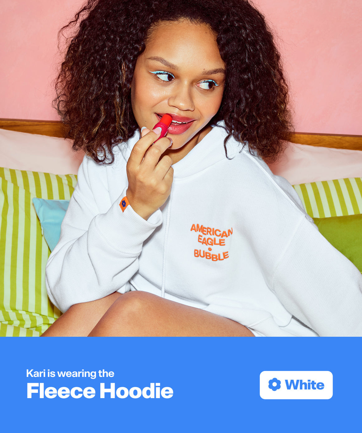 AE x Bubble Fleece Hoodie - White