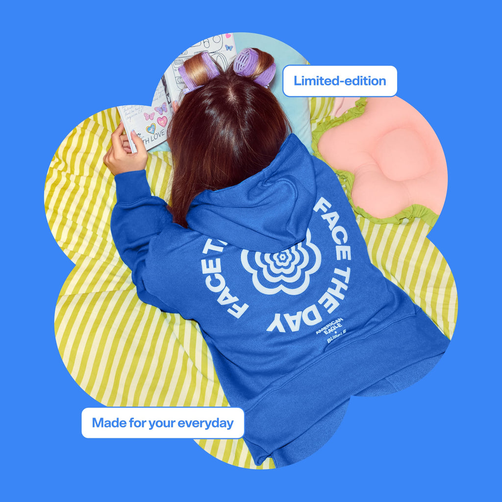 AE x Bubble Fleece Hoodie - Blue