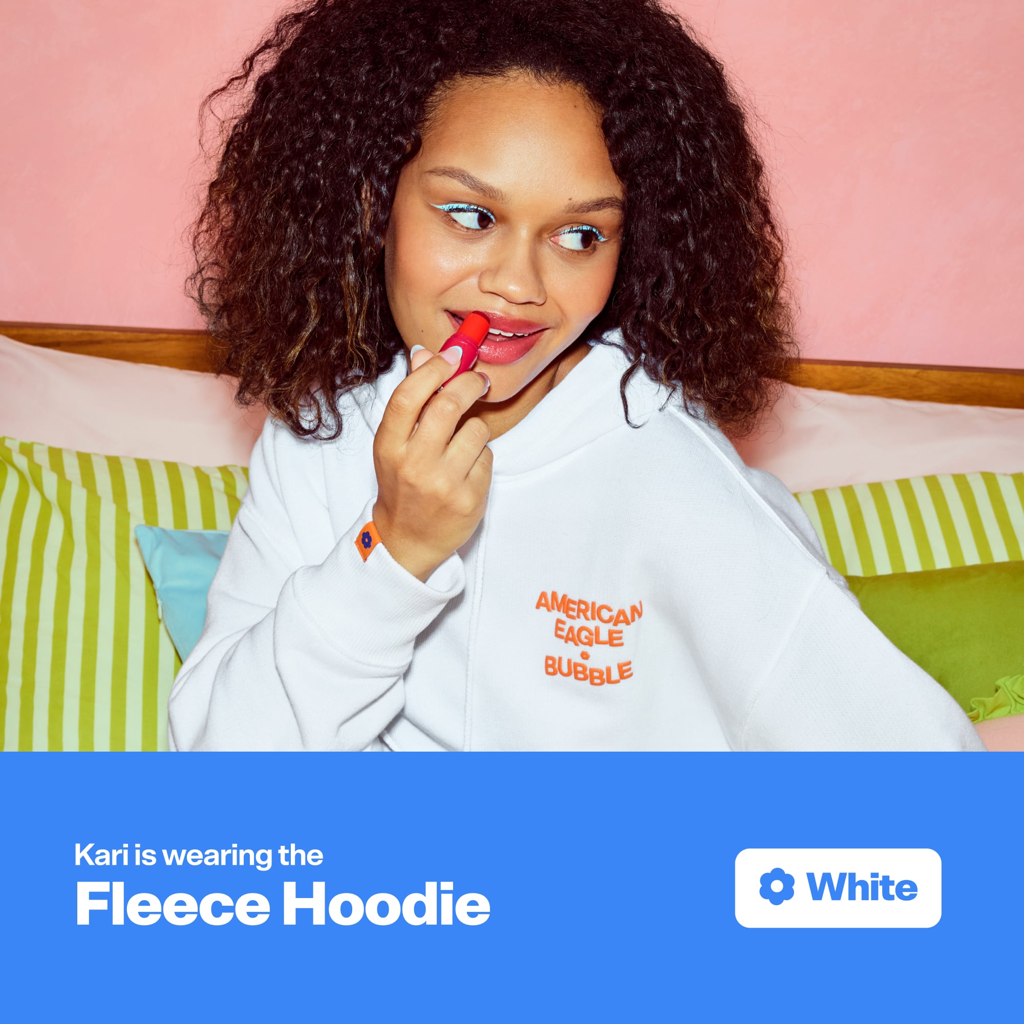 AE x Bubble Fleece Hoodie - White