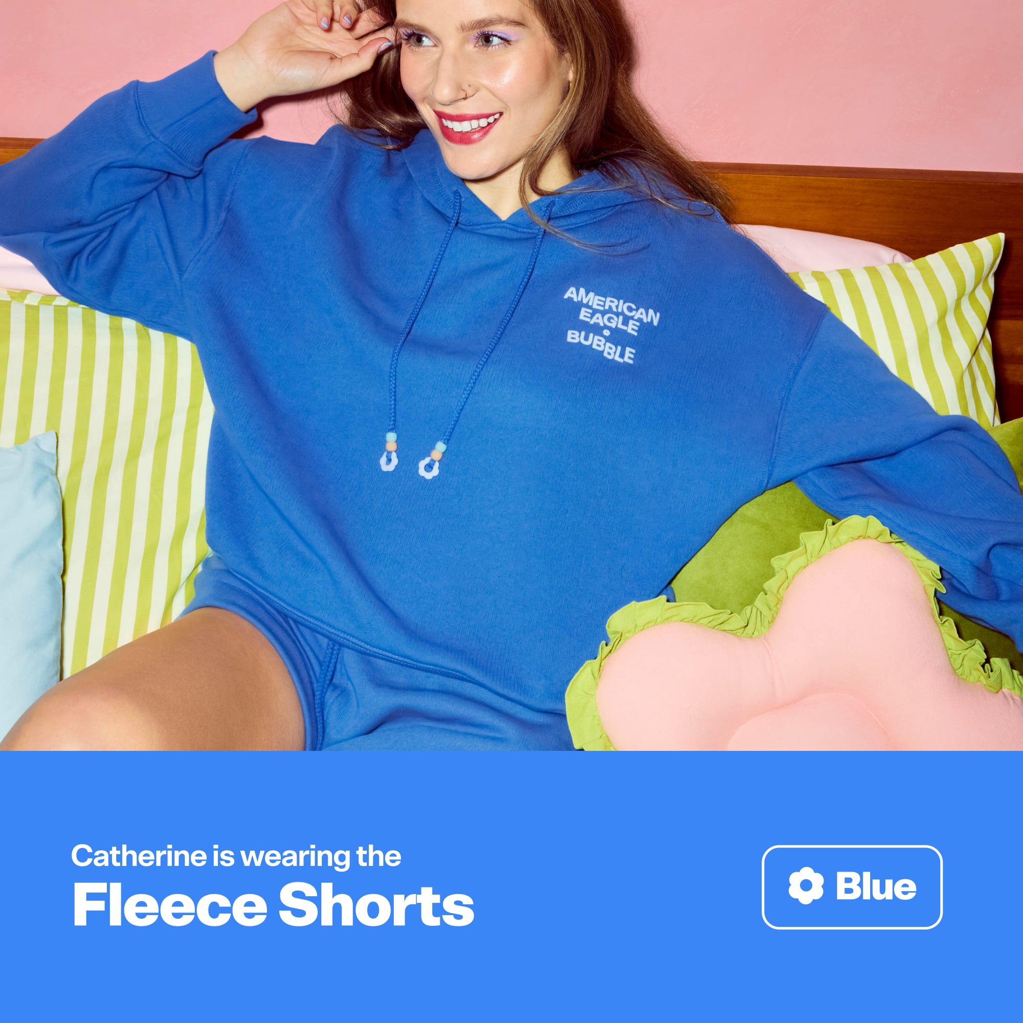 AE x Bubble Fleece Short - Blue